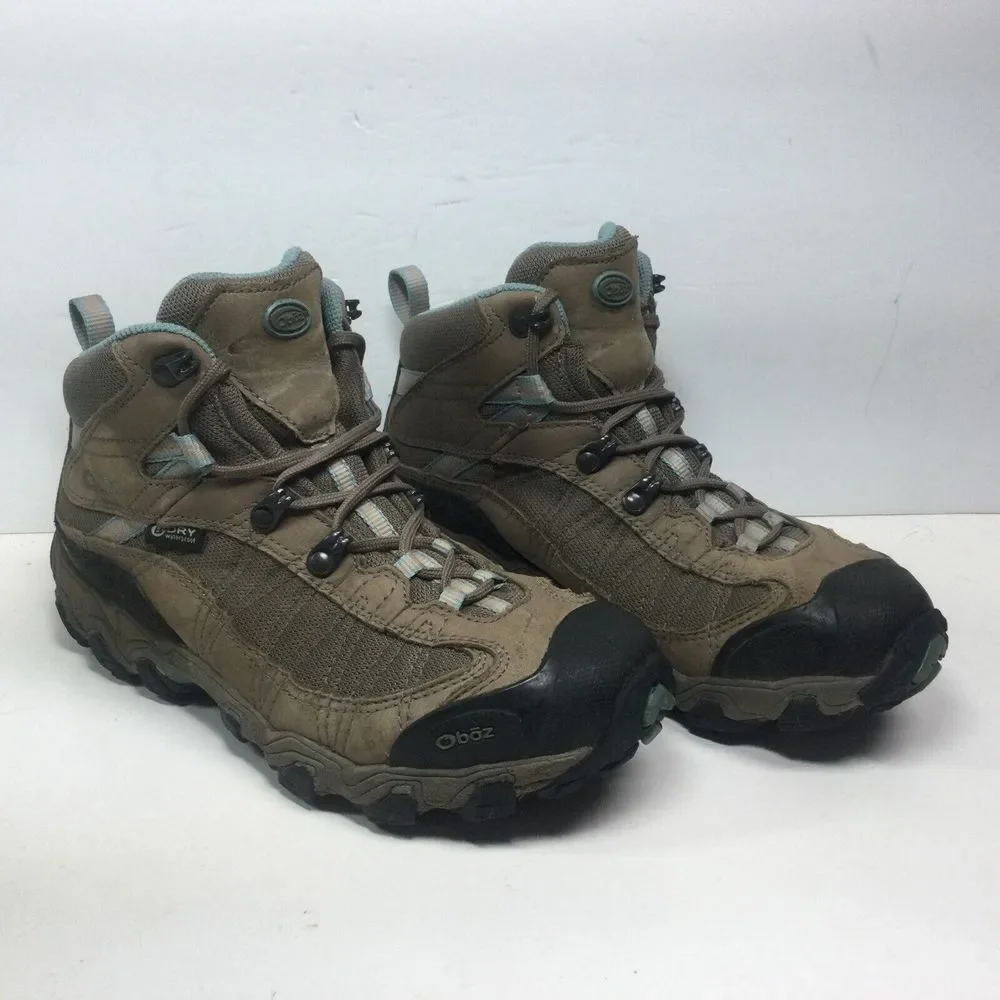 Oboz BDry hiking boots‎ Womens Size 8.5 brown mid top waterproof shoes